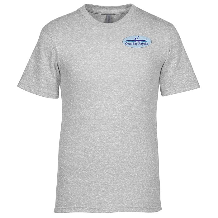 Custom Soft Tri-Blend Jersey T-Shirt - Embroidered