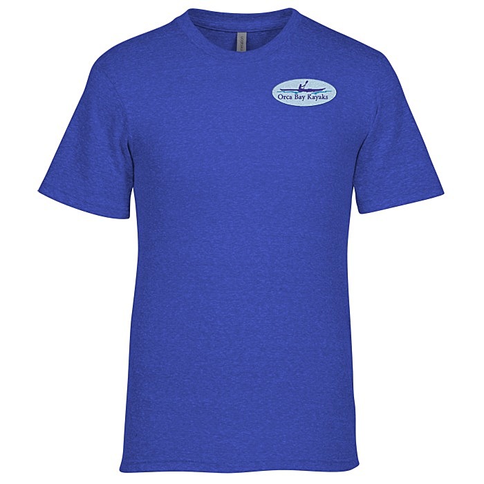 Custom Soft Tri-Blend Jersey T-Shirt - Embroidered