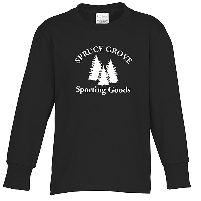 Custom Everyday Cotton LS T-Shirt - Youth - Colours - Screen