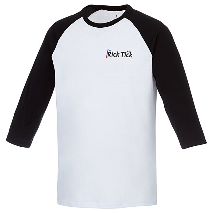 Custom Dakota 3/4 Sleeve Baseball Tee - Men's - 24 hr