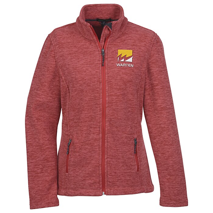 Custom Crossland Heather Fleece Jacket - Ladies'