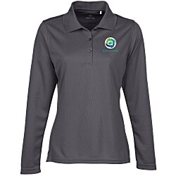 Custom Ice Performance Pique Long Sleeve Polo - Ladies'