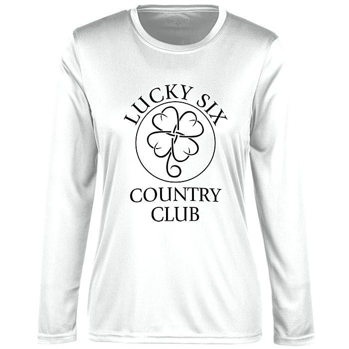 Custom Spin Dye Jersey LS Tee - Ladies' - Screen