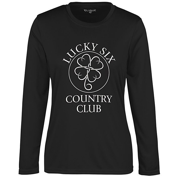 Custom Spin Dye Jersey LS Tee - Ladies' - Screen