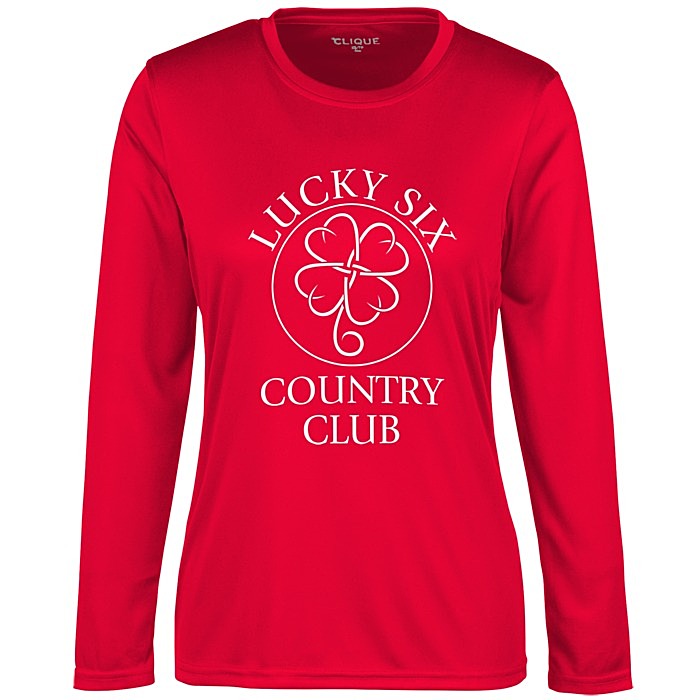 Custom Spin Dye Jersey LS Tee - Ladies' - Screen