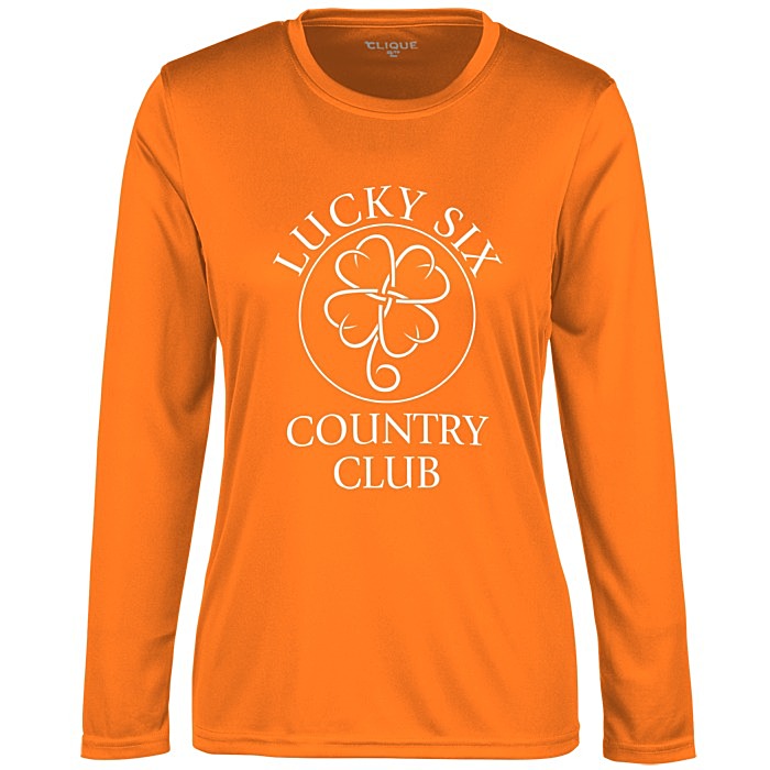 Custom Spin Dye Jersey LS Tee - Ladies' - Screen