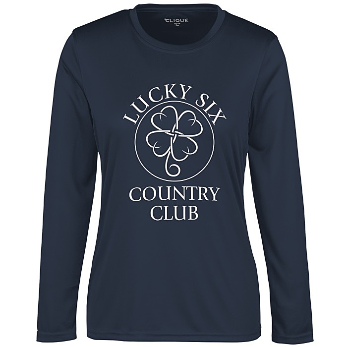 Custom Spin Dye Jersey LS Tee - Ladies' - Screen