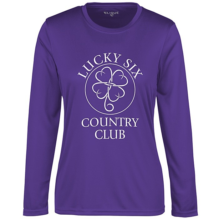 Custom Spin Dye Jersey LS Tee - Ladies' - Screen