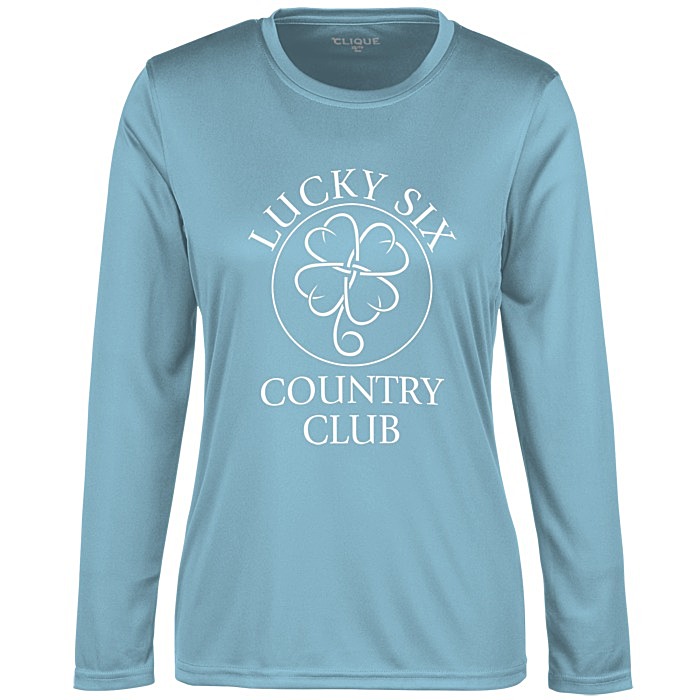 Custom Spin Dye Jersey LS Tee - Ladies' - Screen