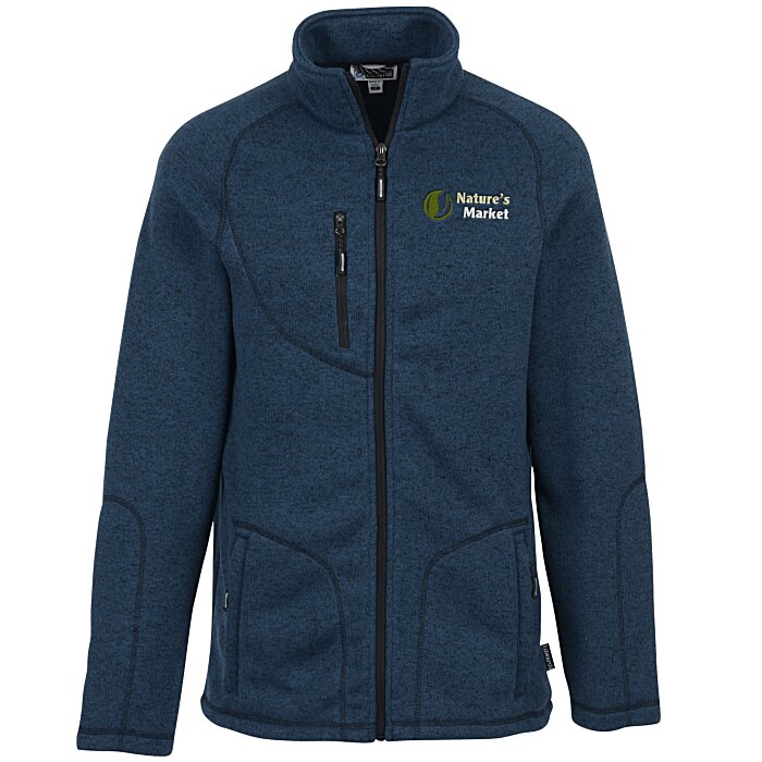 Custom Sweater Knit Fleece Jacket - Men's