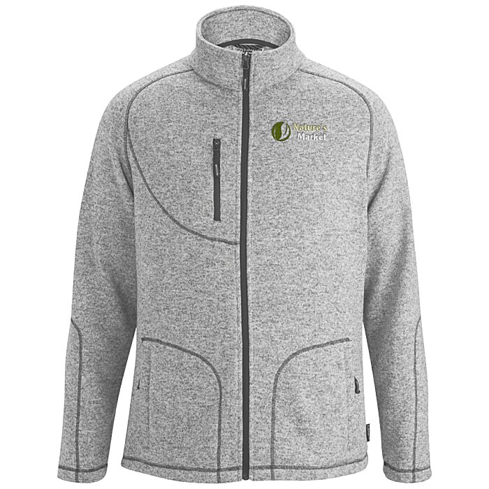 Custom Sweater Knit Fleece Jacket - Men's