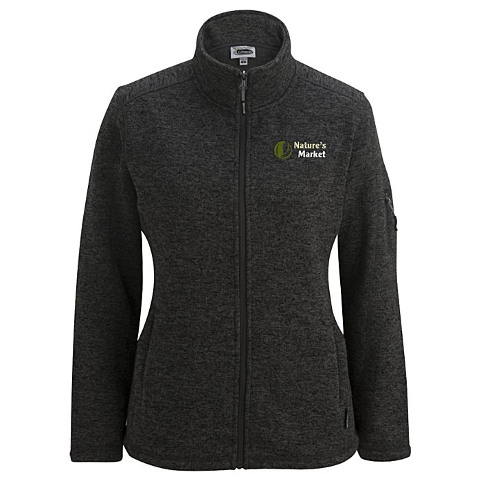 Custom Sweater Knit Fleece Jacket - Ladies'