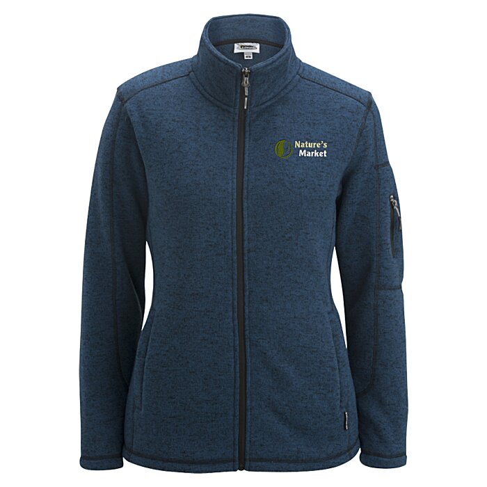 Custom Sweater Knit Fleece Jacket - Ladies'