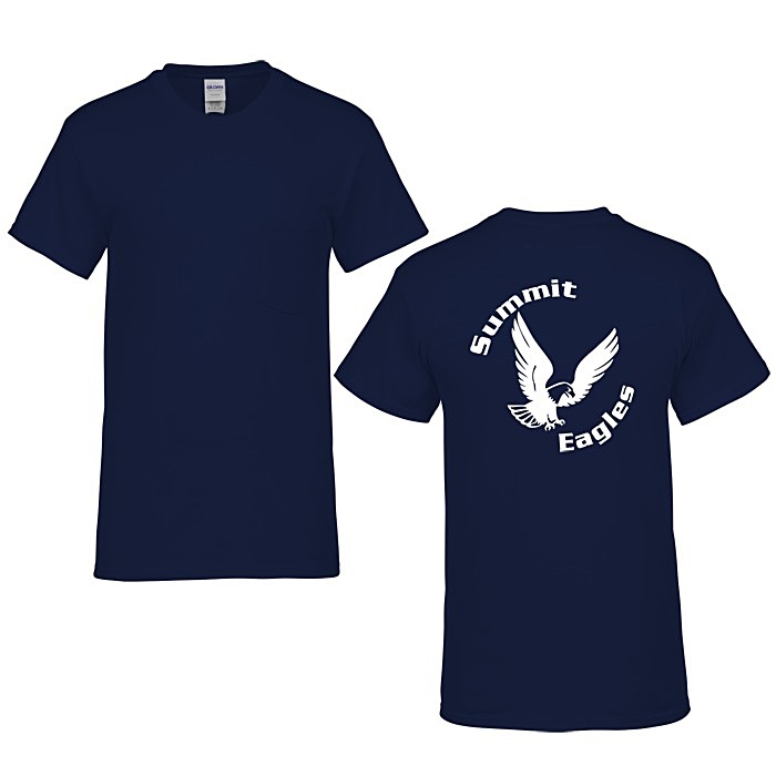 Custom Gildan Heavy Cotton Pocket T-Shirt - Men's - Screen