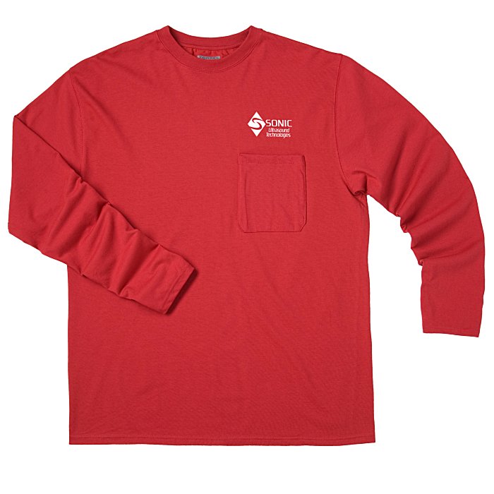 Custom Dri-Balance Blend Pocket Long Sleeve T-Shirt - Men's