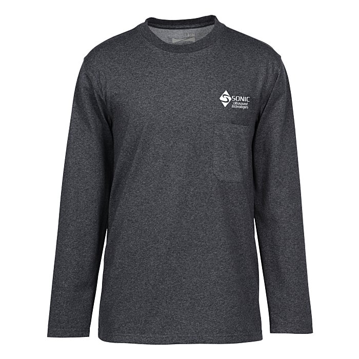 Custom Dri-Balance Blend Pocket Long Sleeve T-Shirt - Men's