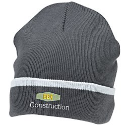 Custom Edge Stripe Knit Beanie