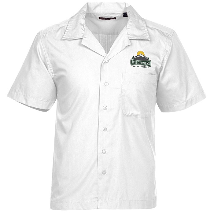 Custom Stain Resist Poplin Camp Shirt - Men's