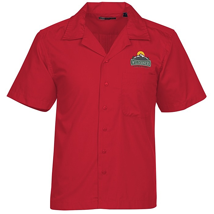 Custom Stain Resist Poplin Camp Shirt - Men's