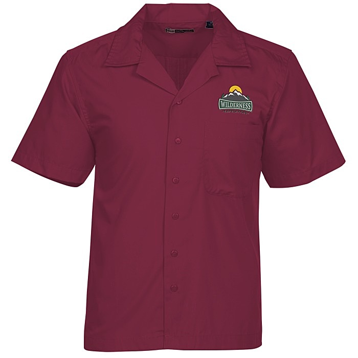 Custom Stain Resist Poplin Camp Shirt - Men's