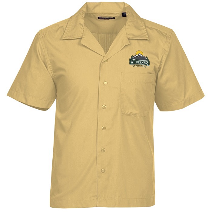 Custom Stain Resist Poplin Camp Shirt - Men's