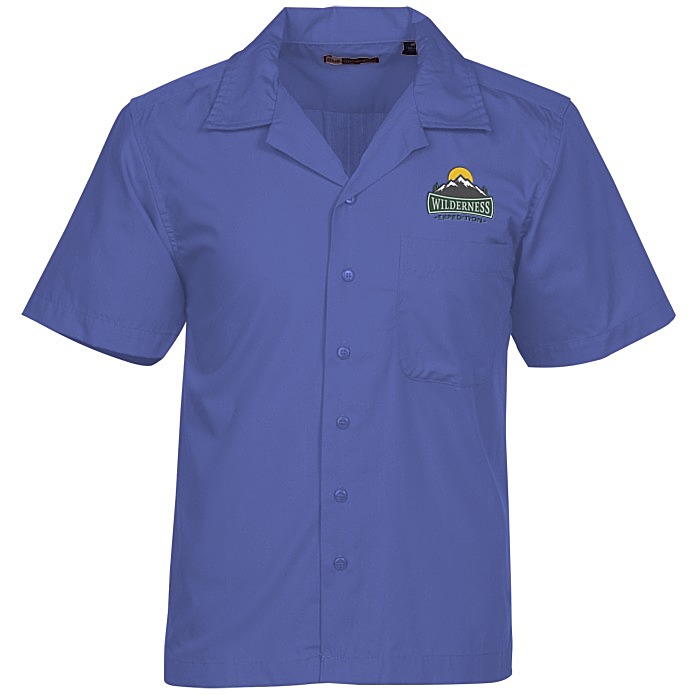 Custom Stain Resist Poplin Camp Shirt - Men's