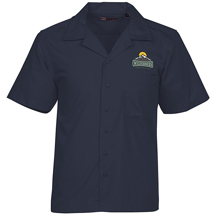 Custom Stain Resist Poplin Camp Shirt - Men's