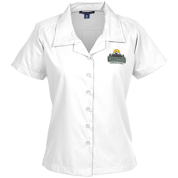 Custom Stain Resist Poplin Camp Shirt - Ladies'