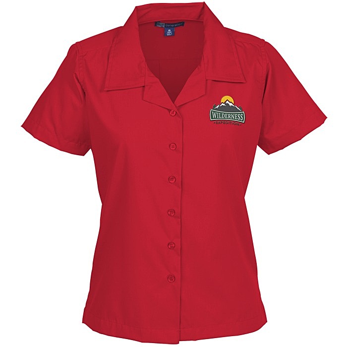 Custom Stain Resist Poplin Camp Shirt - Ladies'