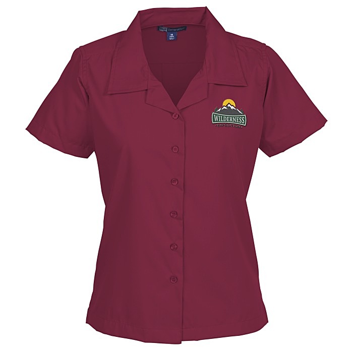 Custom Stain Resist Poplin Camp Shirt - Ladies'