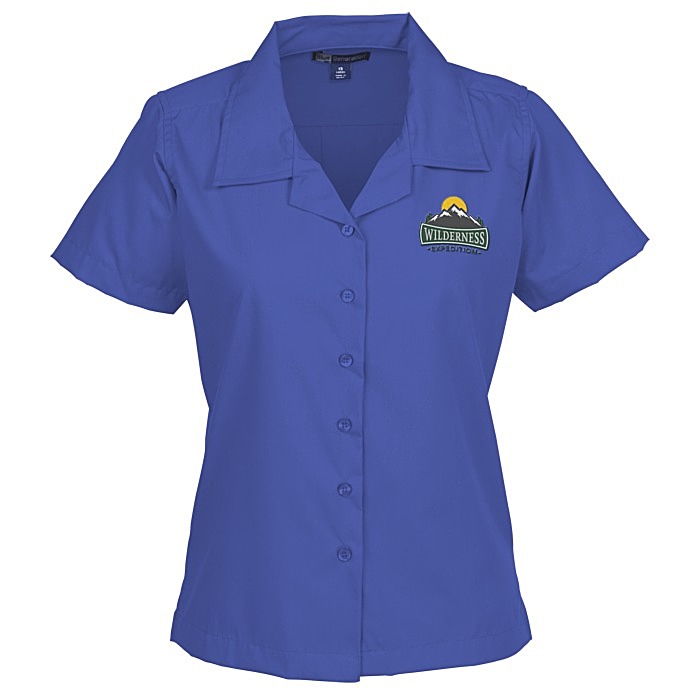 Custom Stain Resist Poplin Camp Shirt - Ladies'