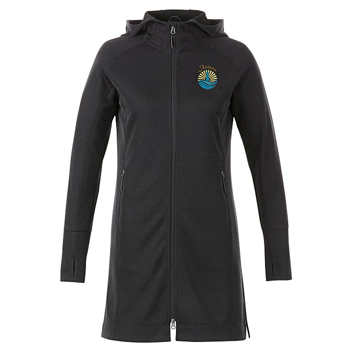 Custom Odell Heather Knit Hooded Jacket - Ladies'