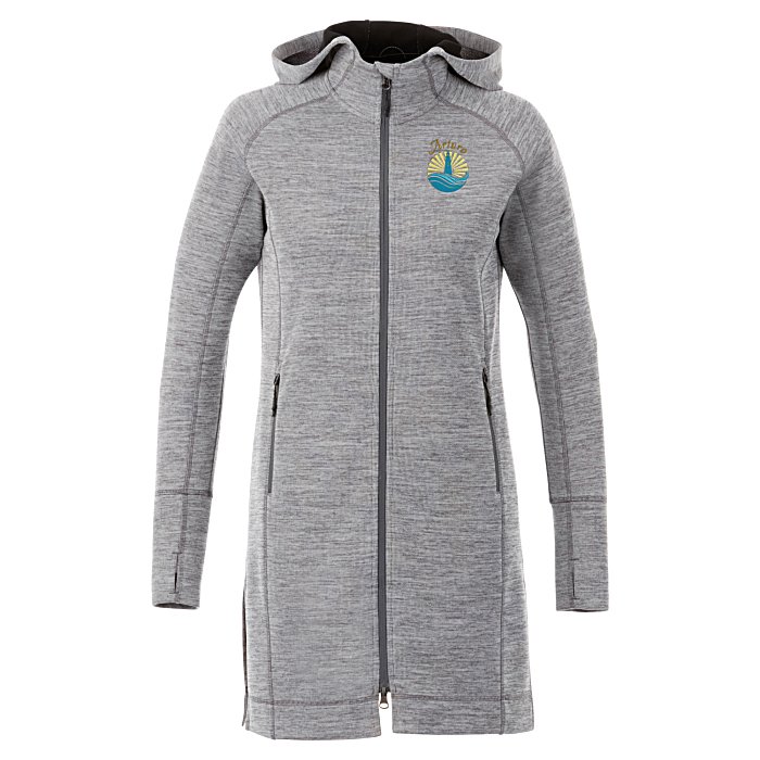 Custom Odell Heather Knit Hooded Jacket - Ladies'