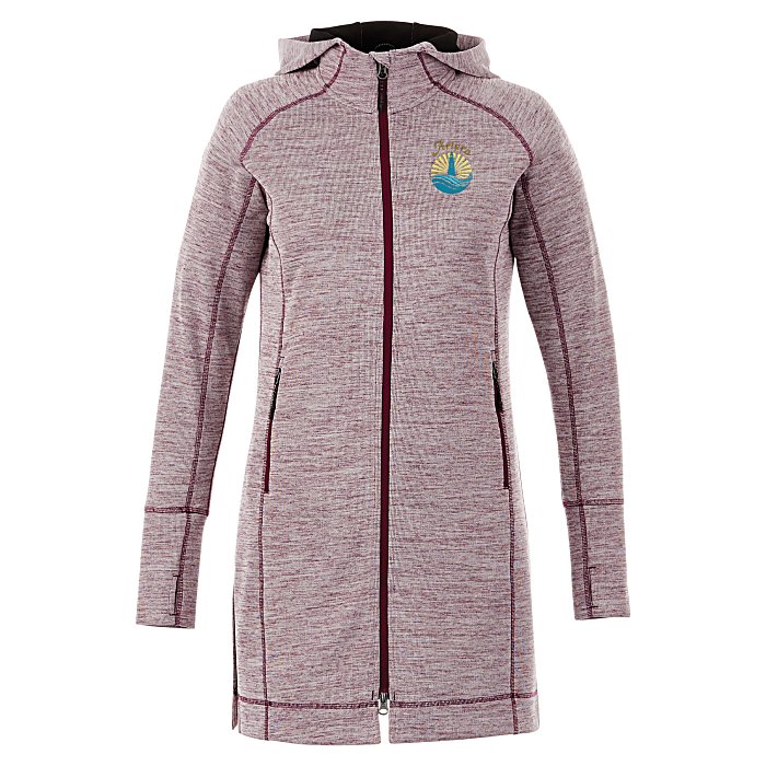 Custom Odell Heather Knit Hooded Jacket - Ladies'