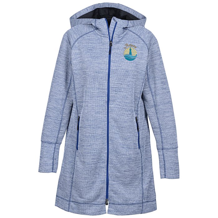 Custom Odell Heather Knit Hooded Jacket - Ladies'