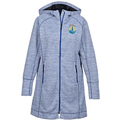 Custom Odell Heather Knit Hooded Jacket - Ladies'