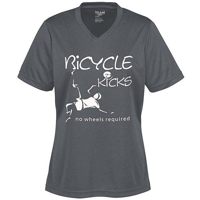 Custom Zone Performance Tee - Ladies' - Heathers - Screen