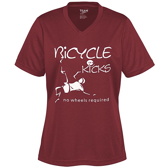 Custom Zone Performance Tee - Ladies' - Heathers - Screen