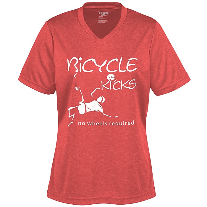 Custom Zone Performance Tee - Ladies' - Heathers - Screen