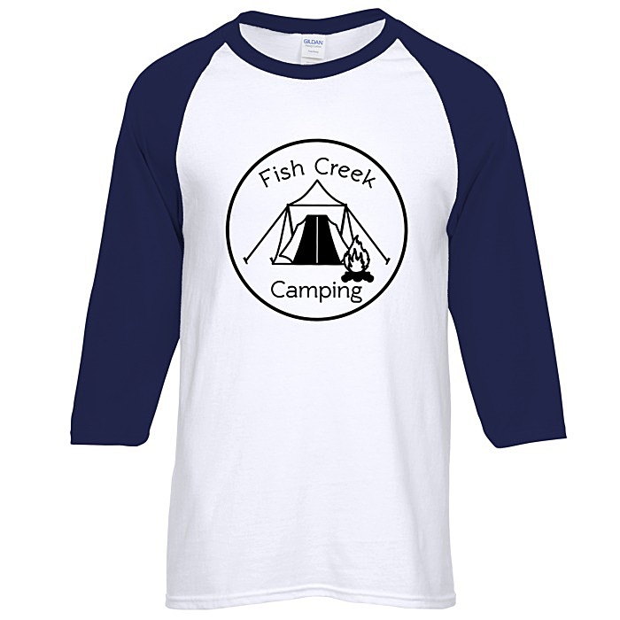Custom Gildan Heavy Cotton 3/4 Sleeve Raglan T-Shirt - Screen