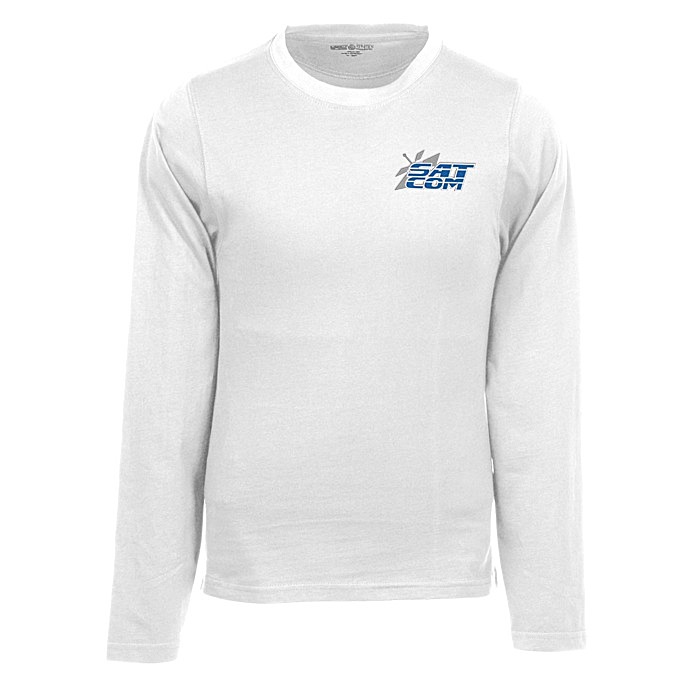 Custom Heavyweight Ringspun Cotton LS T-Shirt - Embroidered