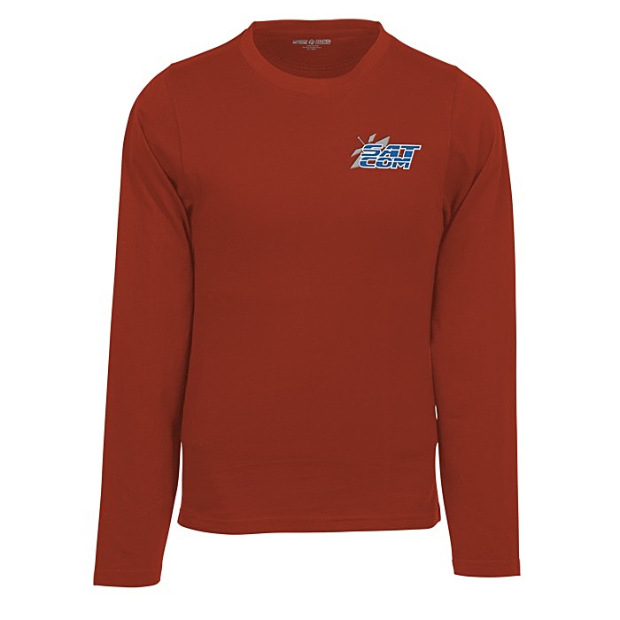 Custom Heavyweight Ringspun Cotton LS T-Shirt - Embroidered