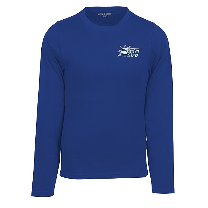 Custom Heavyweight Ringspun Cotton LS T-Shirt - Embroidered