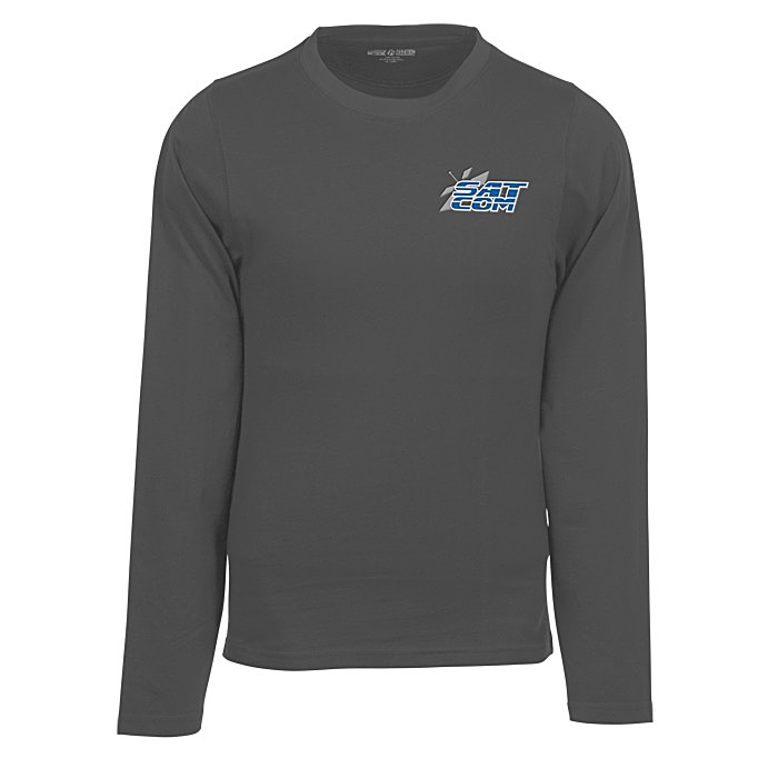 Custom Heavyweight Ringspun Cotton LS T-Shirt - Embroidered