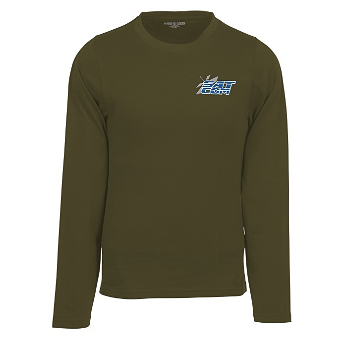 Custom Heavyweight Ringspun Cotton LS T-Shirt - Embroidered