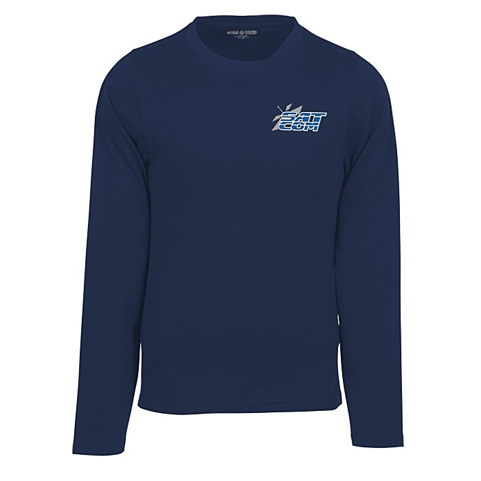 Custom Heavyweight Ringspun Cotton LS T-Shirt - Embroidered - 24 hr