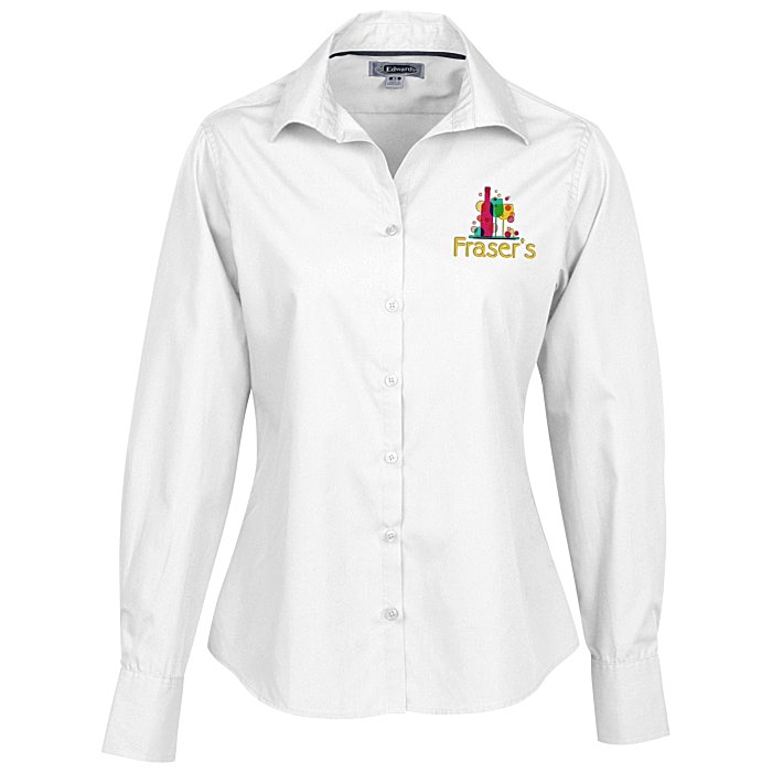 Custom Lightweight Easy Care Poplin Shirt - Ladies'