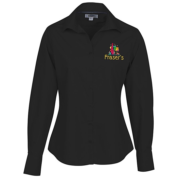 Custom Lightweight Easy Care Poplin Shirt - Ladies'
