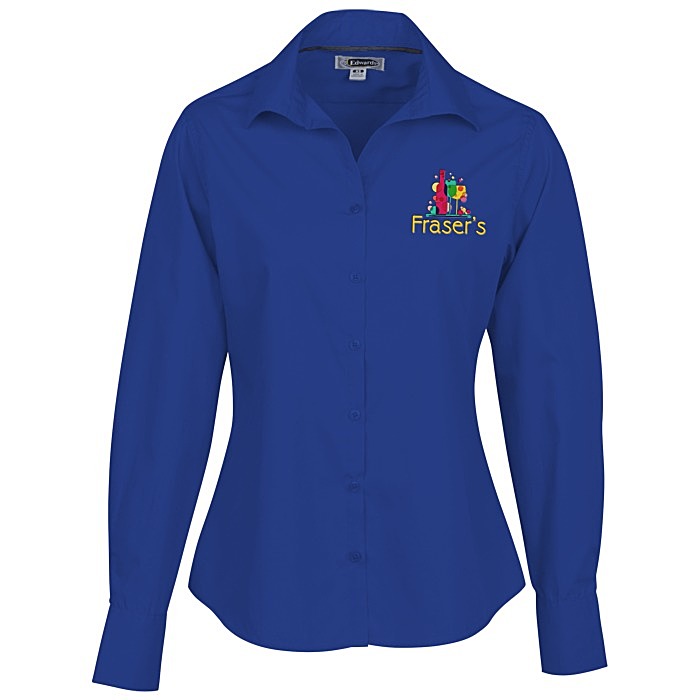 Custom Lightweight Easy Care Poplin Shirt - Ladies'