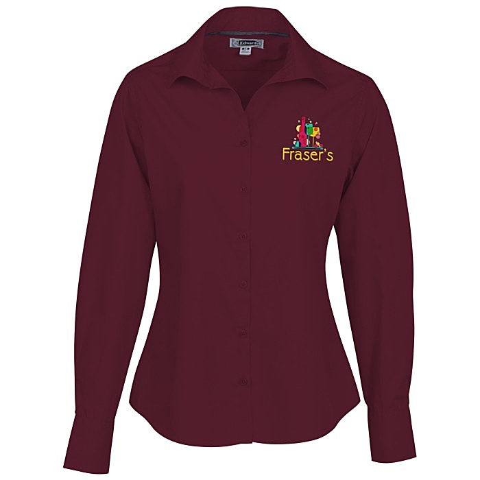 Custom Lightweight Easy Care Poplin Shirt - Ladies'